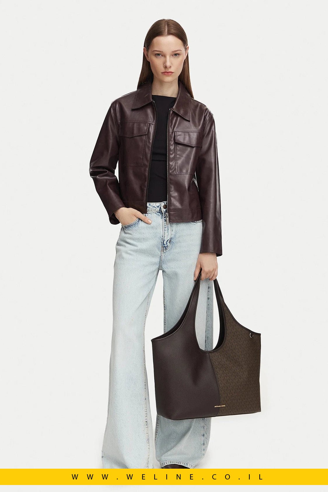 תיק Tote גדול Michael Kors Henly Signature Logo - WELINE.CO.IL