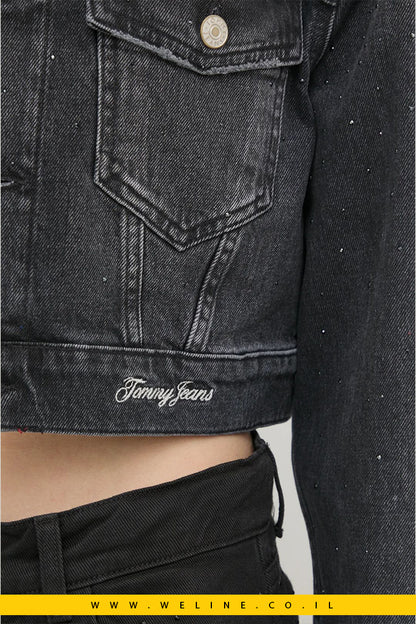 מעיל ג'ינס לנשים מבית Tommy Jeans - דגם מעבר נוח ואופנתי
