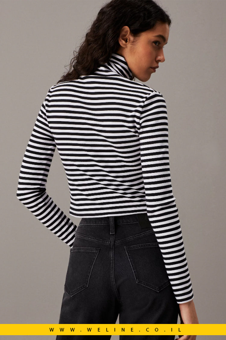 סוודר Calvin Klein Rib Rollneck לנשים