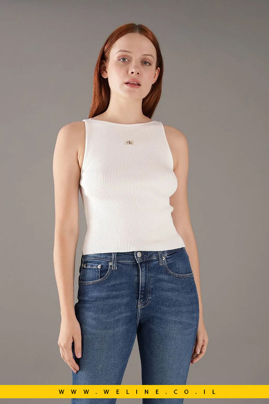 טופ נשים Calvin Klein עם מונוגרמה