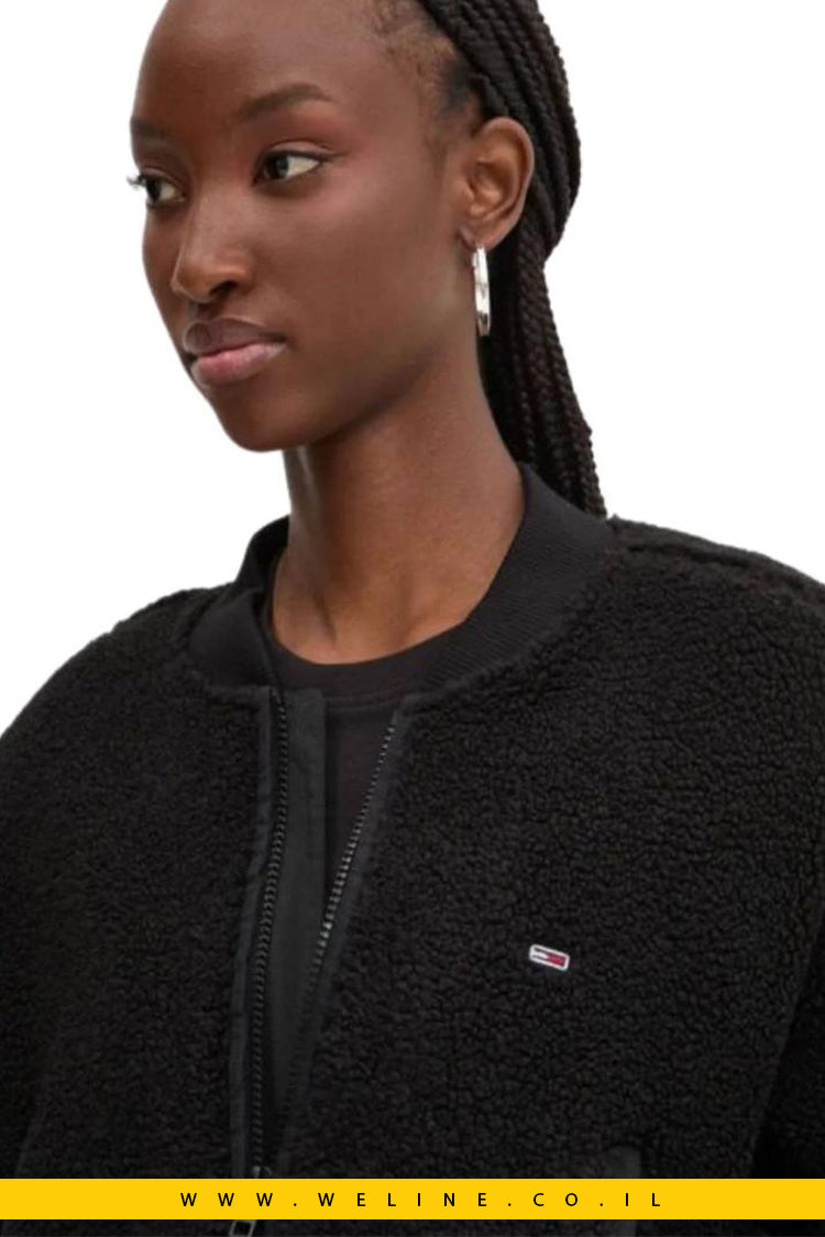 סווטשירט נשים Tommy Jeans TJW Teddy Zip Thru