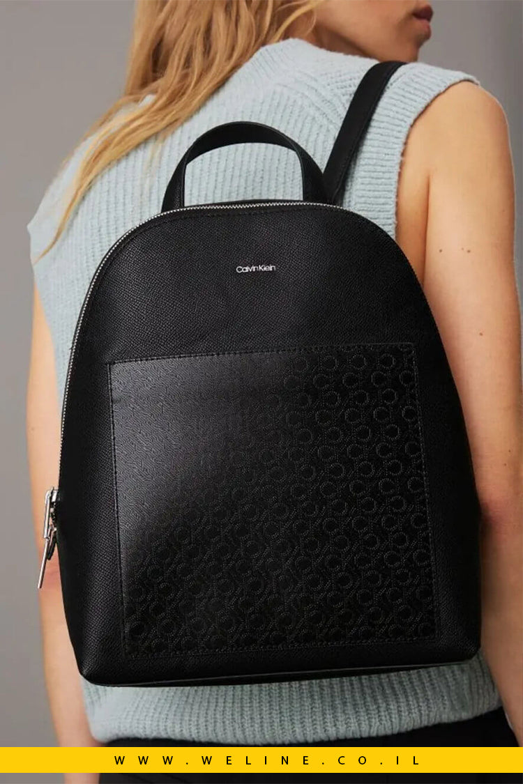 תיק גב Calvin Klein Must Dome Backpack Mono בצבע שחור קלאסי