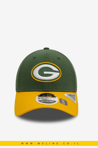 כובע מתכוונן Green Bay Packers NFL Dark Green 9FORTY Stretch Snap מבית New Era