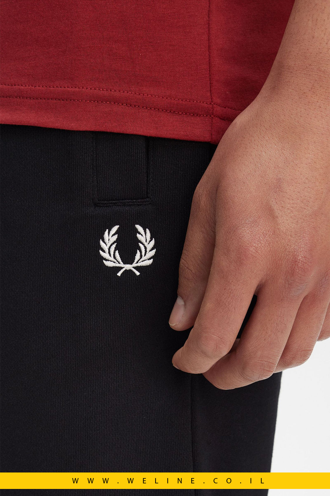מכנסי ברמודה לגברים Fred Perry Classic Sweat Short – שחור