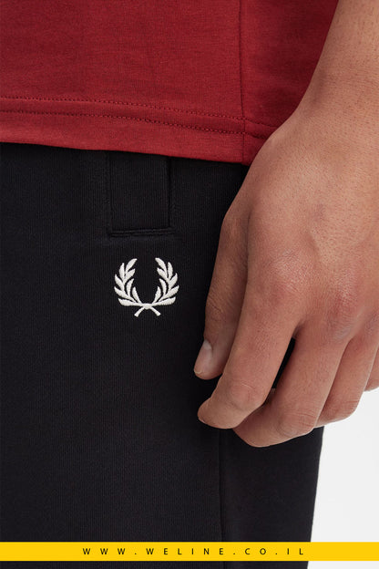 מכנסי ברמודה לגברים Fred Perry Classic Sweat Short – שחור