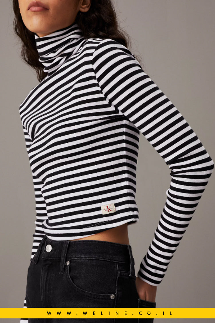 סוודר Calvin Klein Rib Rollneck לנשים