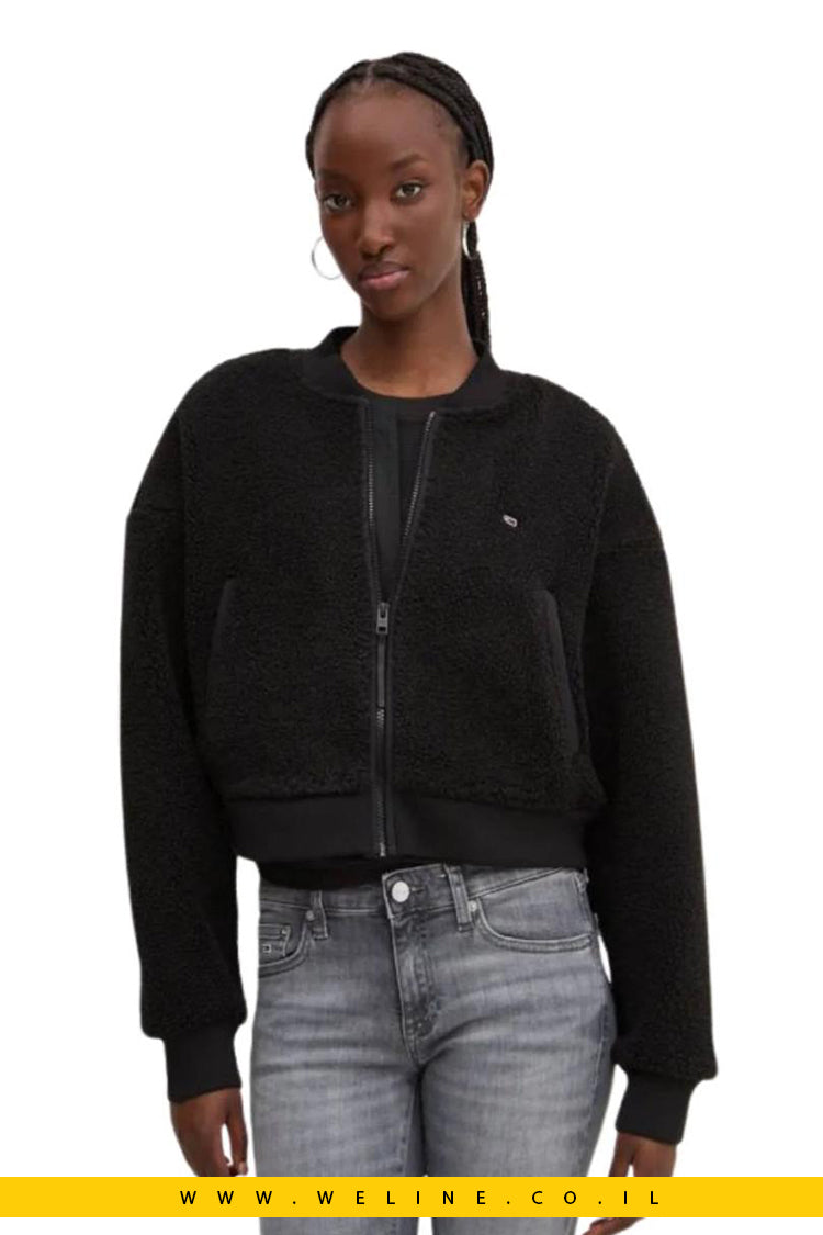 סווטשירט נשים Tommy Jeans TJW Teddy Zip Thru