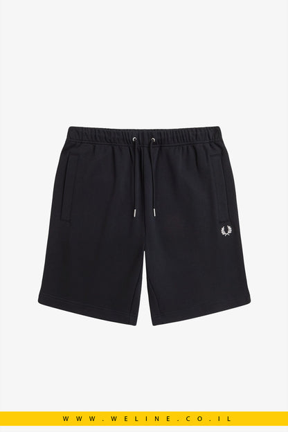 מכנסי ברמודה לגברים Fred Perry Classic Sweat Short – שחור