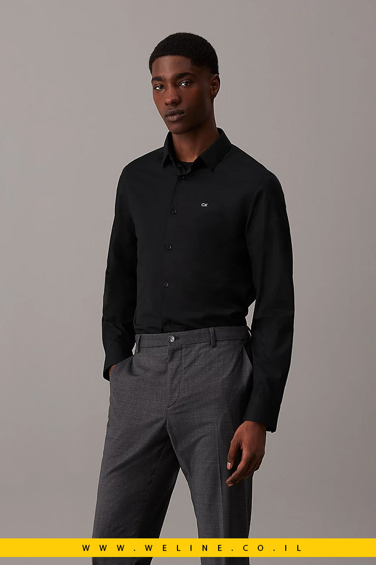 חולצת Slim Poplin Stretch לגברים מבית Calvin Klein