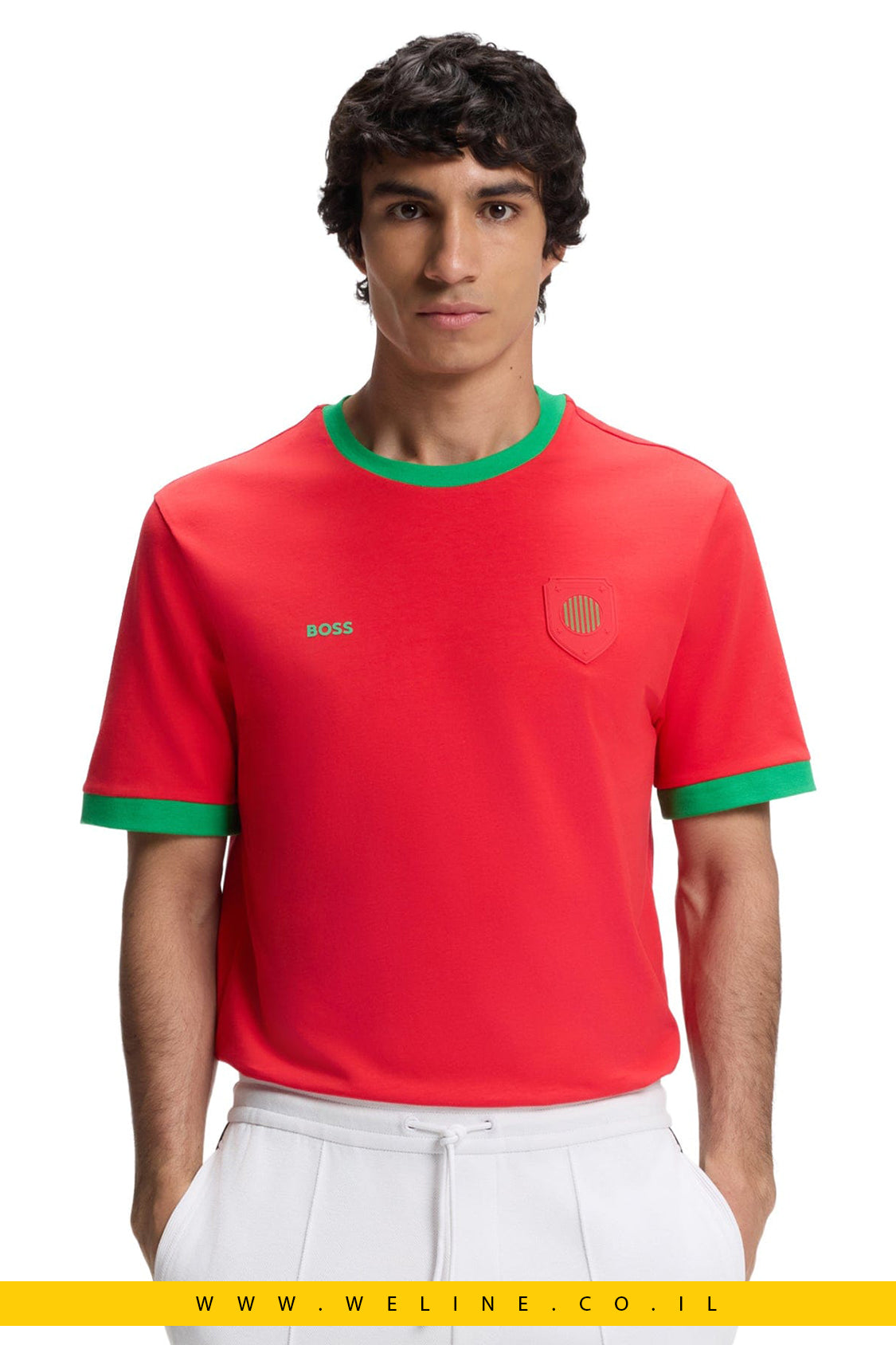 חולצת טי גברים BOSS Stretch-Cotton T-Shirt Portugal – Regular Fit