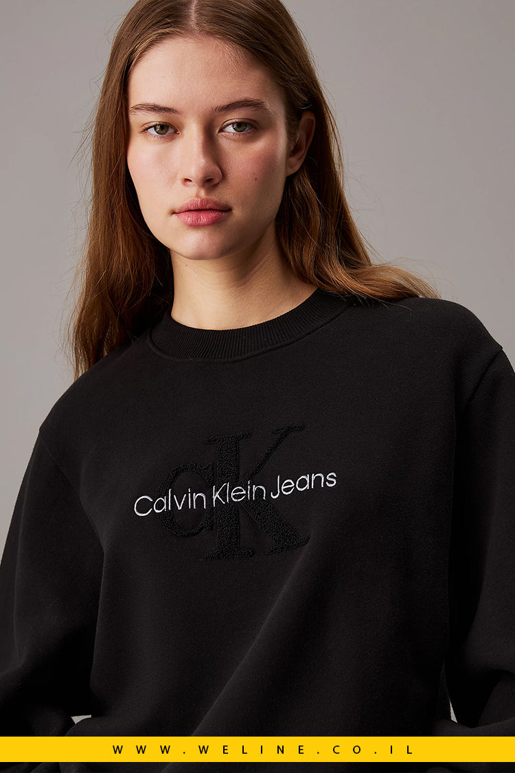 סווטשירט Relaxed Chenille Monogram מבית Calvin Klein
