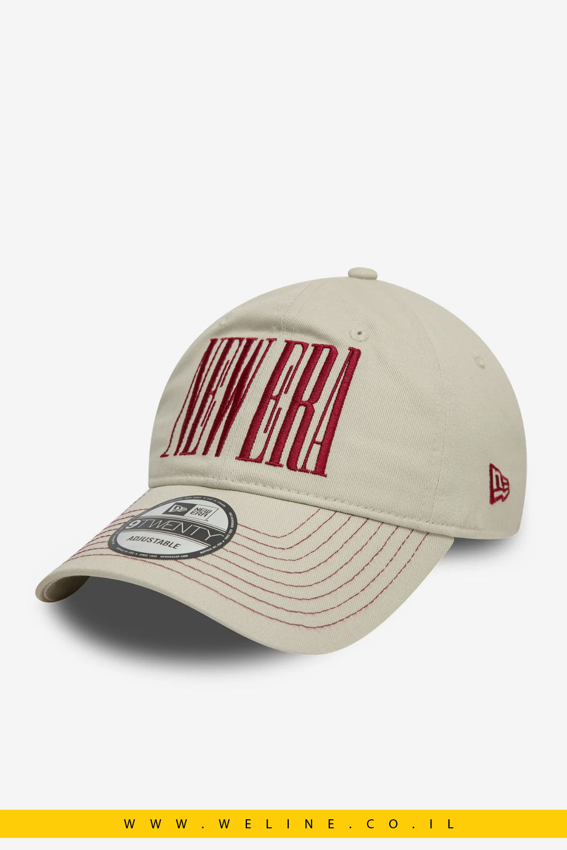 כובע מתכוונן New Era Wordmark Cream 9TWENTY מבית New Era
