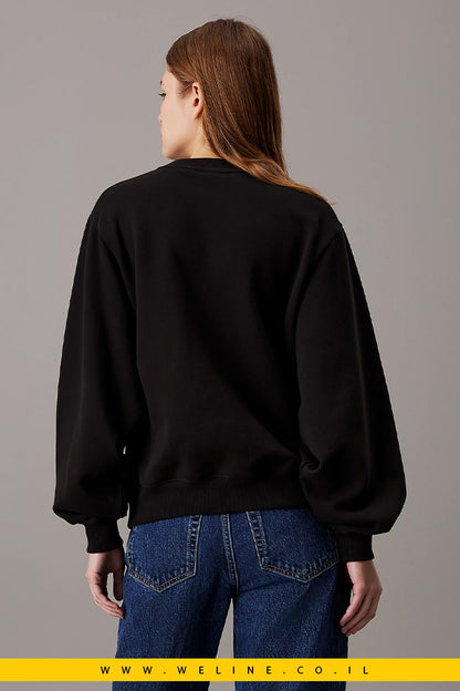סווטשירט Relaxed Chenille Monogram מבית Calvin Klein