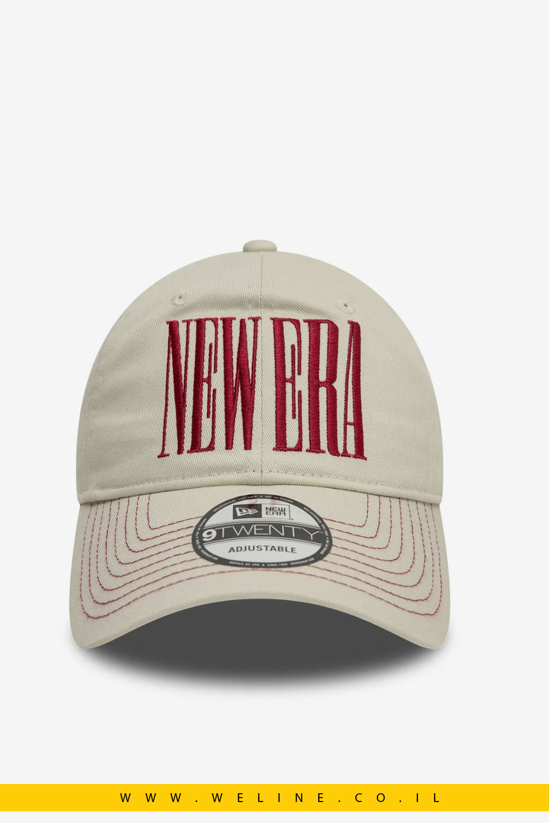 כובע מתכוונן New Era Wordmark Cream 9TWENTY מבית New Era