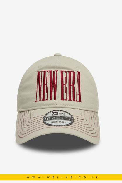כובע מתכוונן New Era Wordmark Cream 9TWENTY מבית New Era