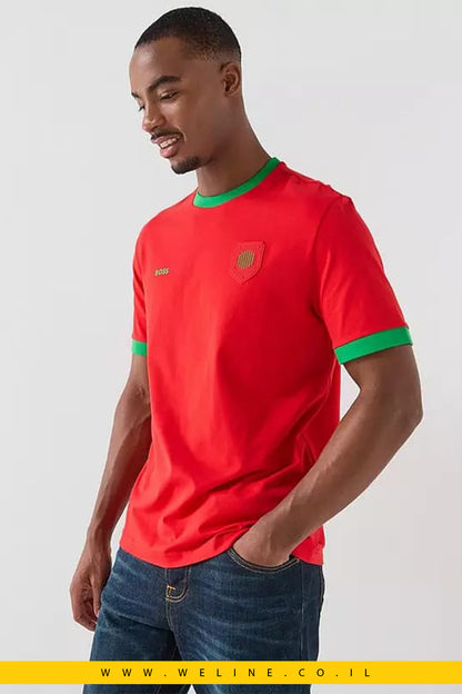 חולצת טי גברים BOSS Stretch-Cotton T-Shirt Portugal – Regular Fit