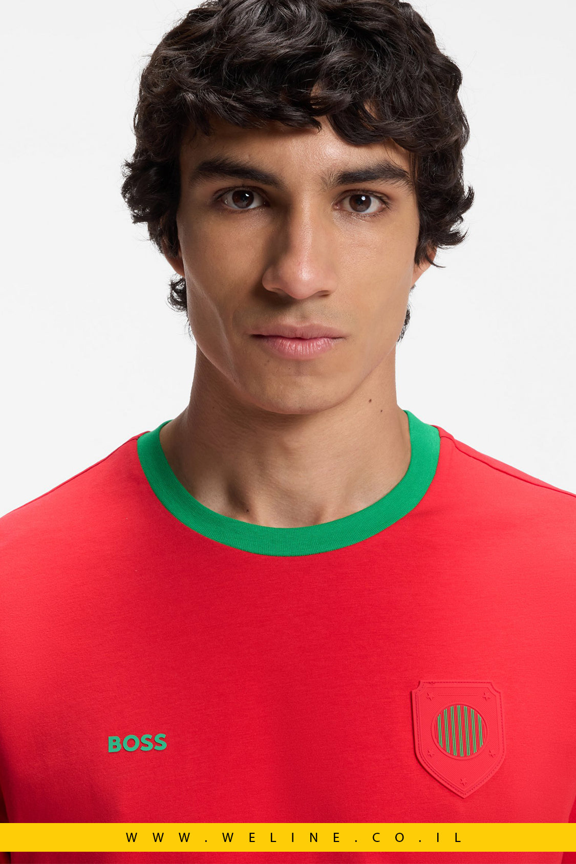 חולצת טי גברים BOSS Stretch-Cotton T-Shirt Portugal – Regular Fit