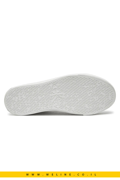 סניקרס עור לנשים - Calvin Klein White
