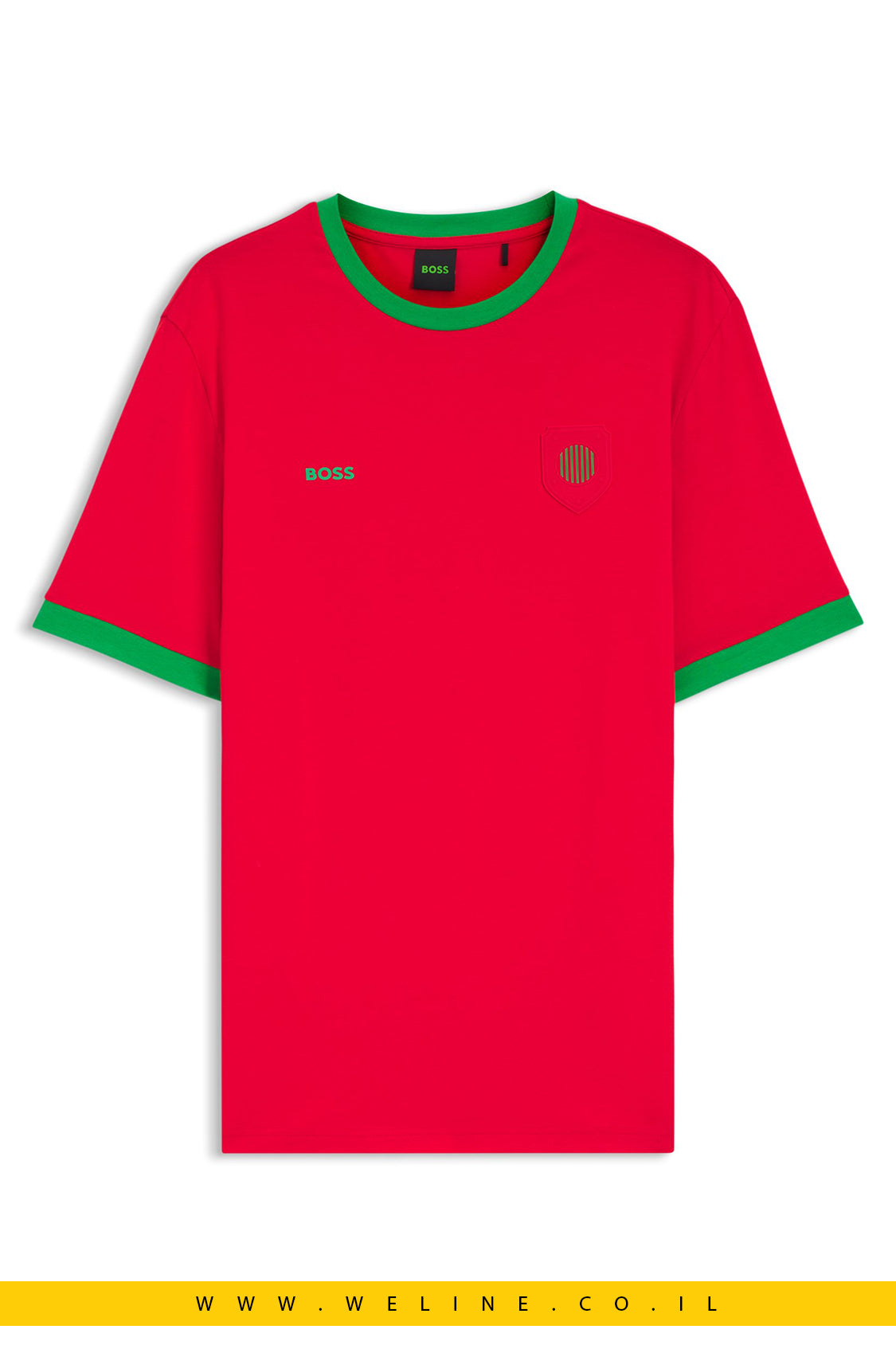 חולצת טי גברים BOSS Stretch-Cotton T-Shirt Portugal – Regular Fit