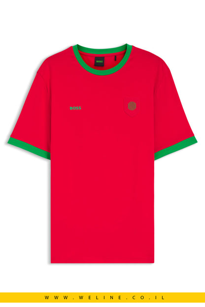 חולצת טי גברים BOSS Stretch-Cotton T-Shirt Portugal – Regular Fit
