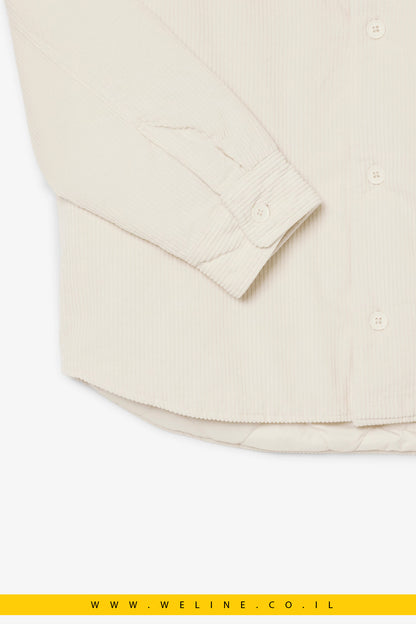 אוברשירט קורדרוי אוברסייז לגברים Lacoste – לבן אקרו