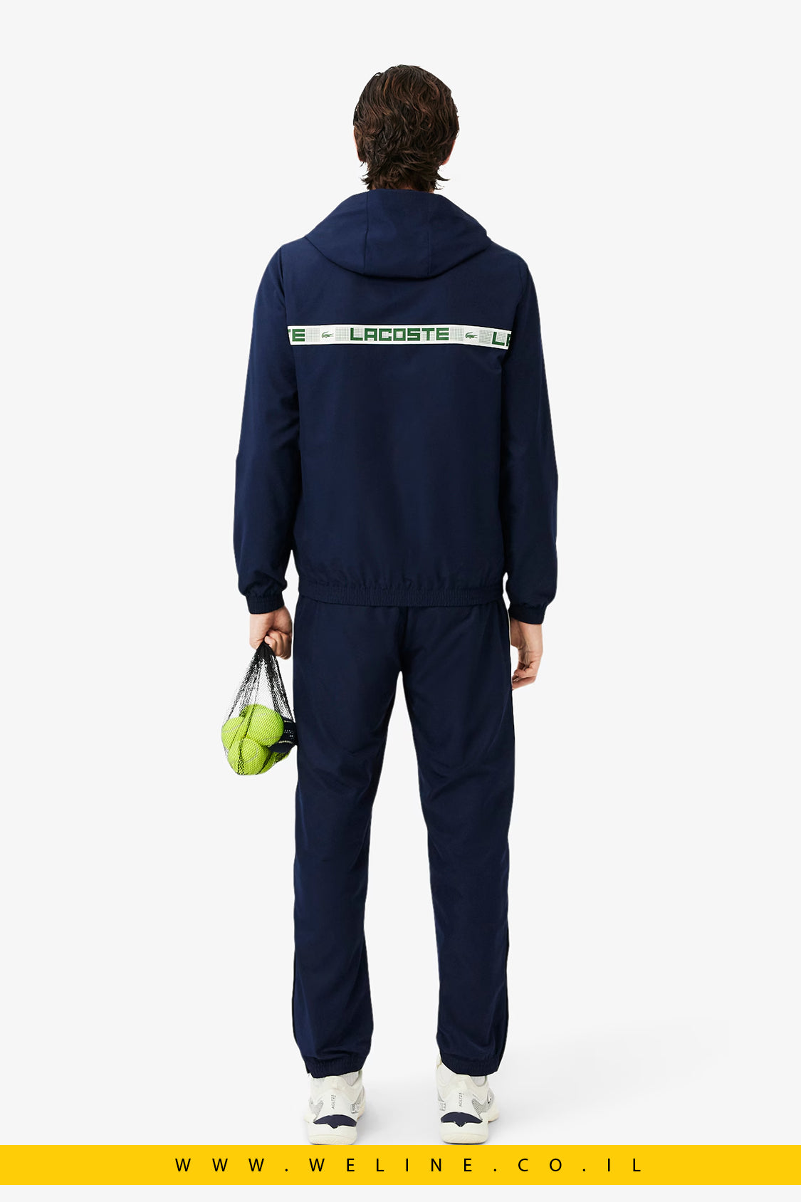 חליפת טניס גברים Lacoste Logo Stripe – כחול