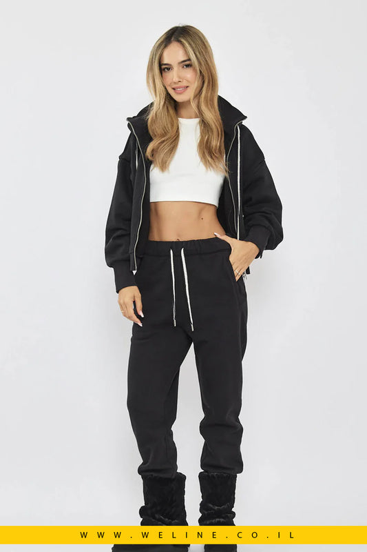 חליפת טריננג בצבע שחור לנשים REPLAY