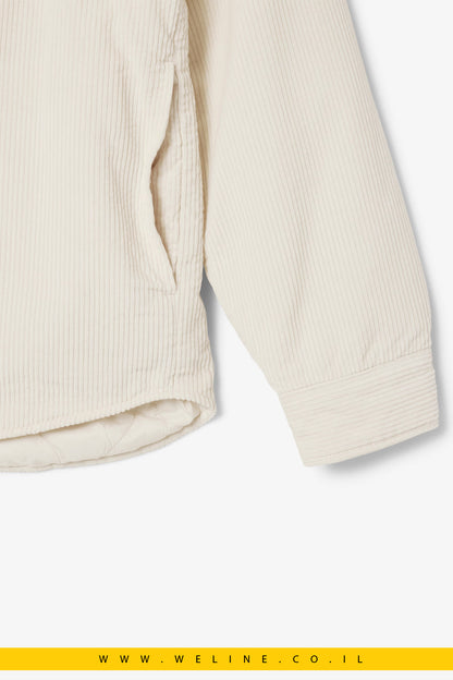 אוברשירט קורדרוי אוברסייז לגברים Lacoste – לבן אקרו