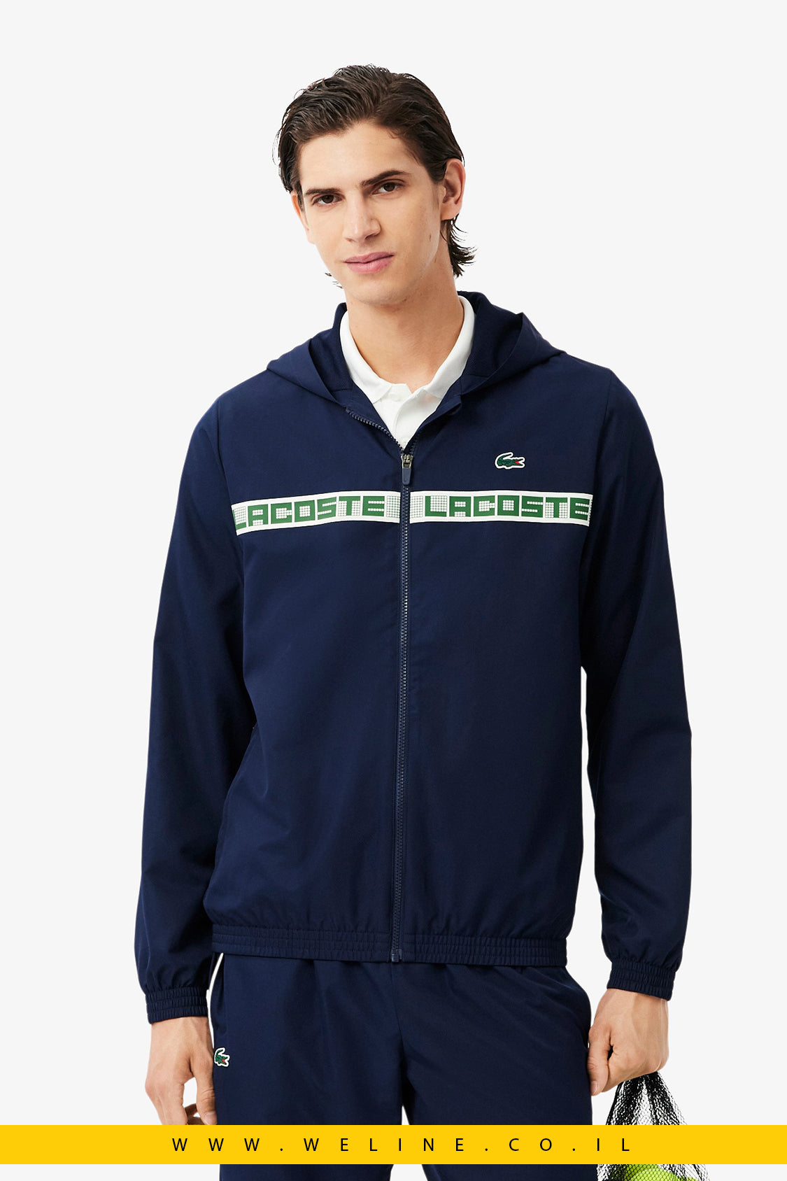 חליפת טניס גברים Lacoste Logo Stripe – כחול