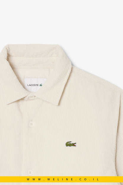 אוברשירט קורדרוי אוברסייז לגברים Lacoste – לבן אקרו