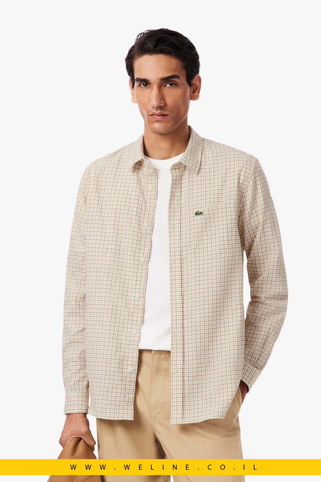 חולצת פלאנל משובצת לגברים Lacoste  – Regular Fit