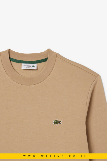 סווטשירט פליז עם צווארון עגול לגברים Lacoste