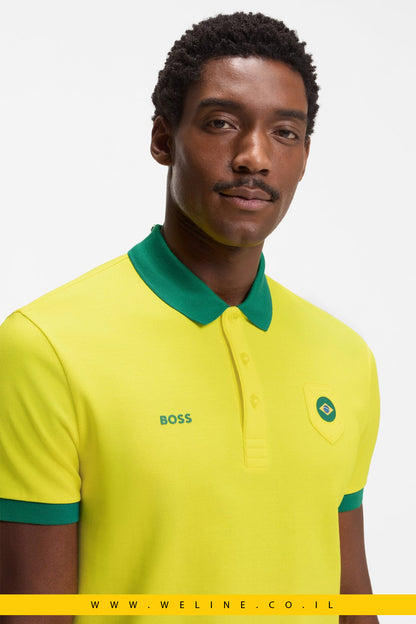 חולצת פולו גברים BOSS Paddy Polo Shirt  Brazil – Regular Fit