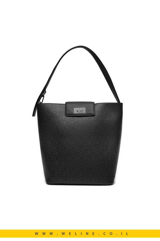 Calvin Klein – תיק נשים דגם Push Bucket בצבע שחור