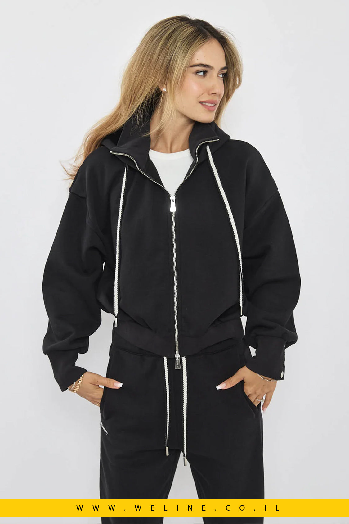 חליפת טריננג בצבע שחור לנשים REPLAY