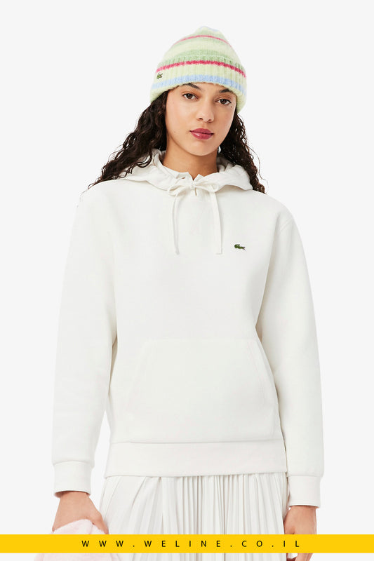 קפוצ’ון נשים Piqué לבן – Lacoste