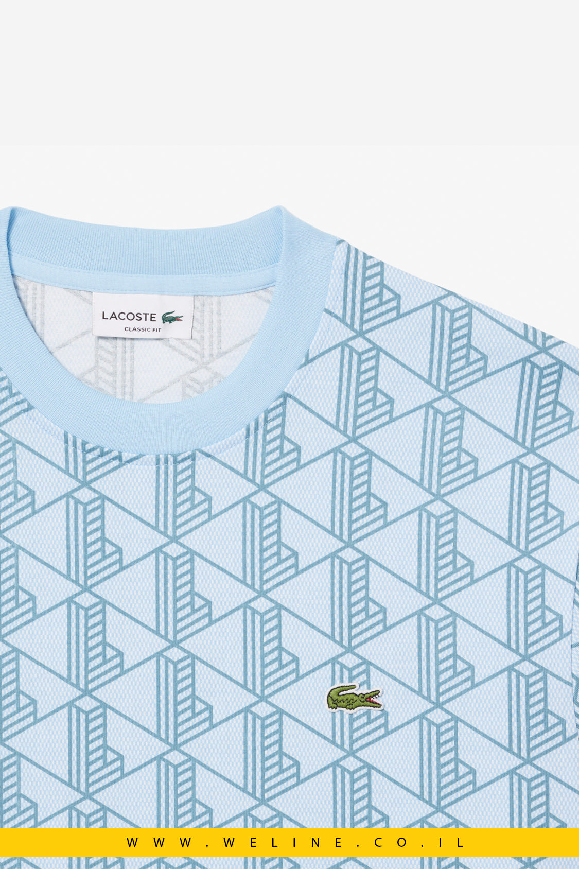 חולצת טי לגברים עם מונוגרמה מכותנה אורגנית – Lacoste