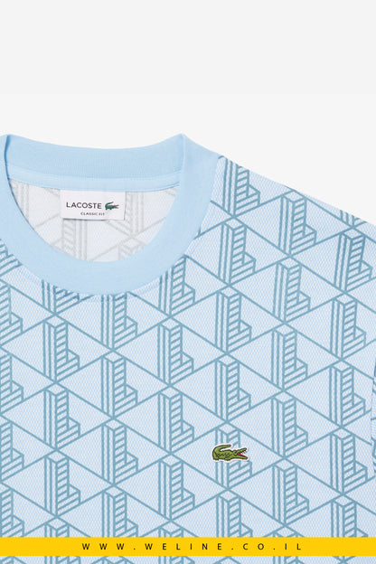 חולצת טי לגברים עם מונוגרמה מכותנה אורגנית – Lacoste