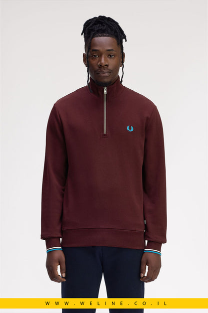 סווטשירט חצי רוכסן לגברים – Fred Perry