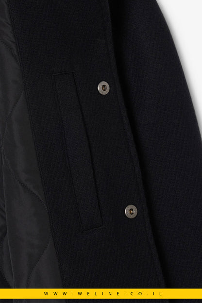 מעיל וארסיטי יוקרתי עם פאץ' רקום – Badge Accent Wool Varsity Jacket