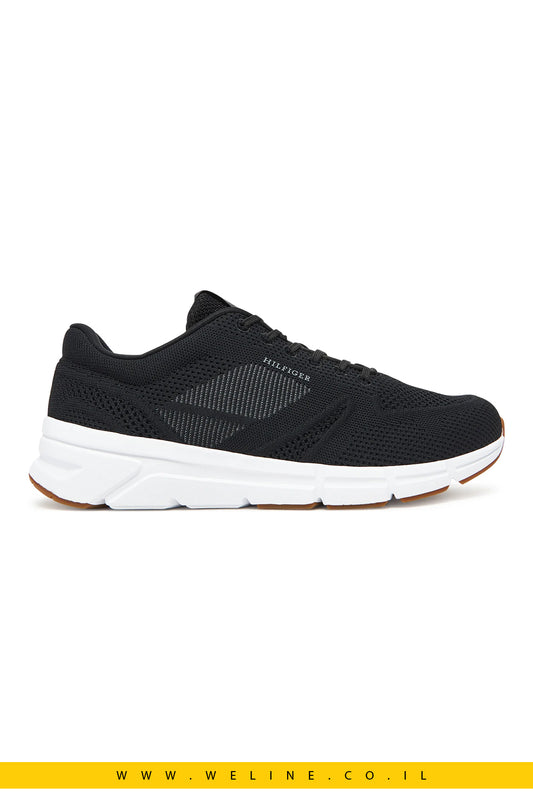 סניקרס לגברים Modern Comfort Run Knit בצבע שחור - Tommy Hilfiger