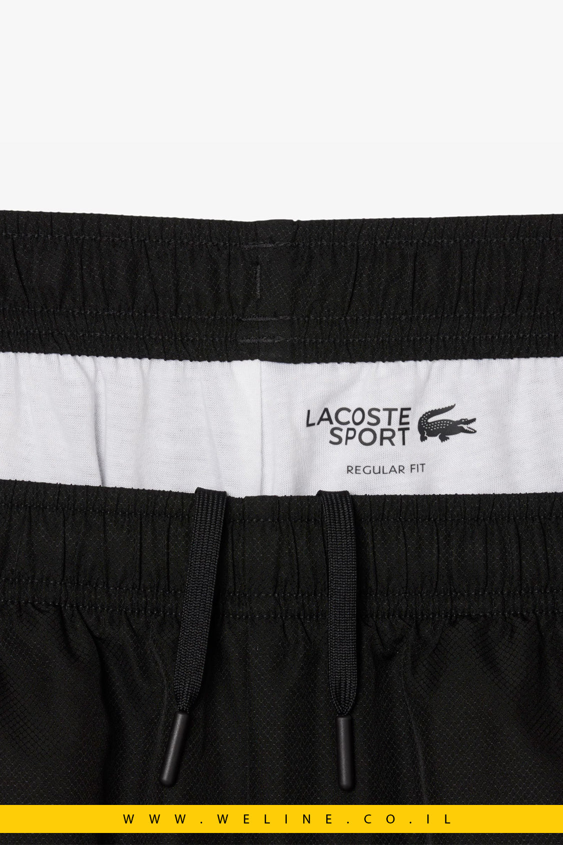 סט טרנינג יוקרתי לגברים Lacoste – דגם Landscape Crocodile בצבע שחור