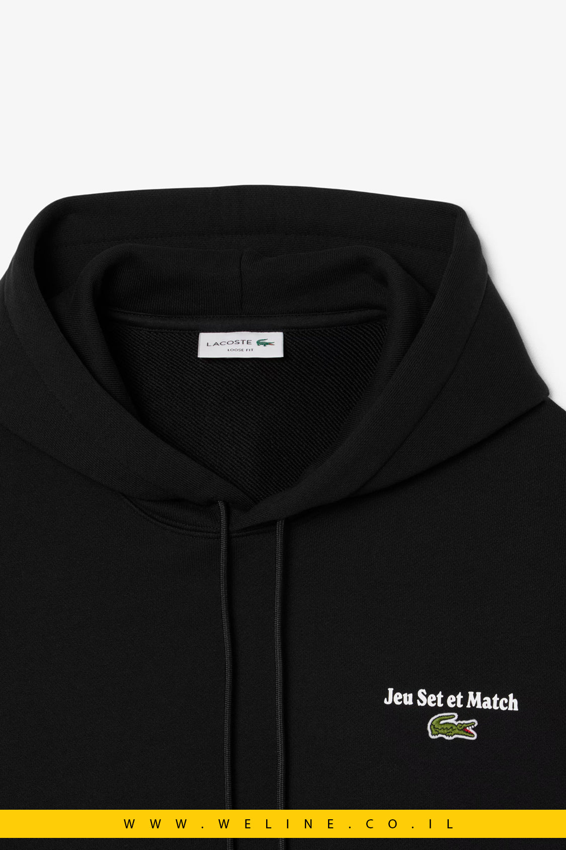קפוצ'ון פליז מודפס לגברים Lacoste