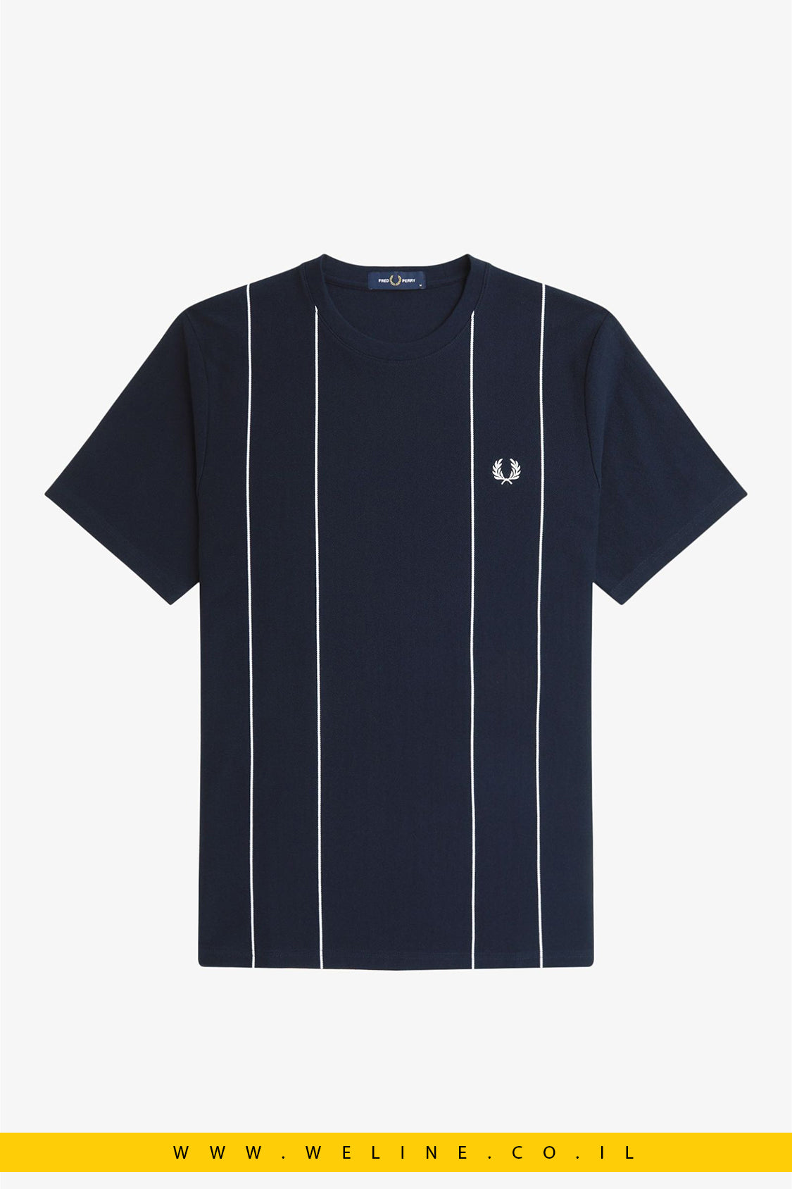 חולצת טי לגברים עם פסים דקים – Fred Perry