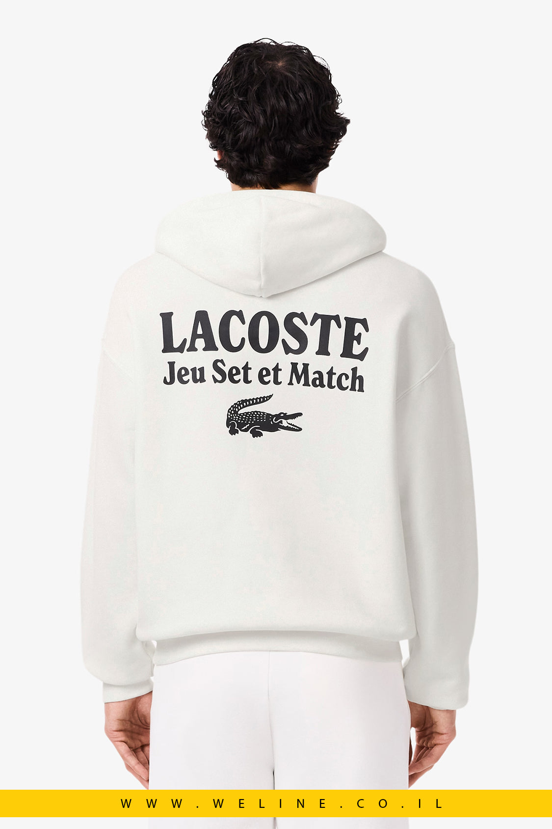 קפוצ'ון פליז מודפס לגברים Lacoste