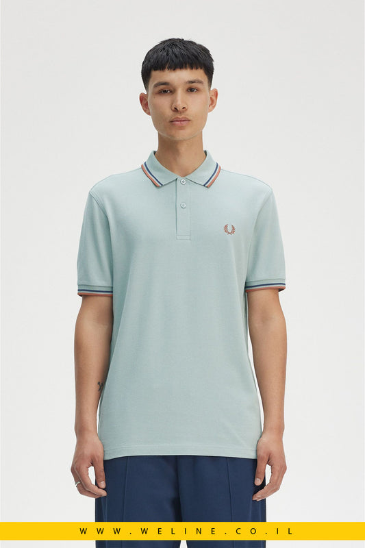 חולצת פולו גברים Fred Perry – דגם Twin Tipped הקלאסי