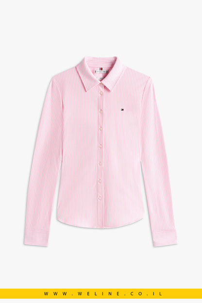 חולצת פיקה Slim Fit לנשים Tommy Hilfiger 1985 – טומי הילפיגר | Ithaca Stp