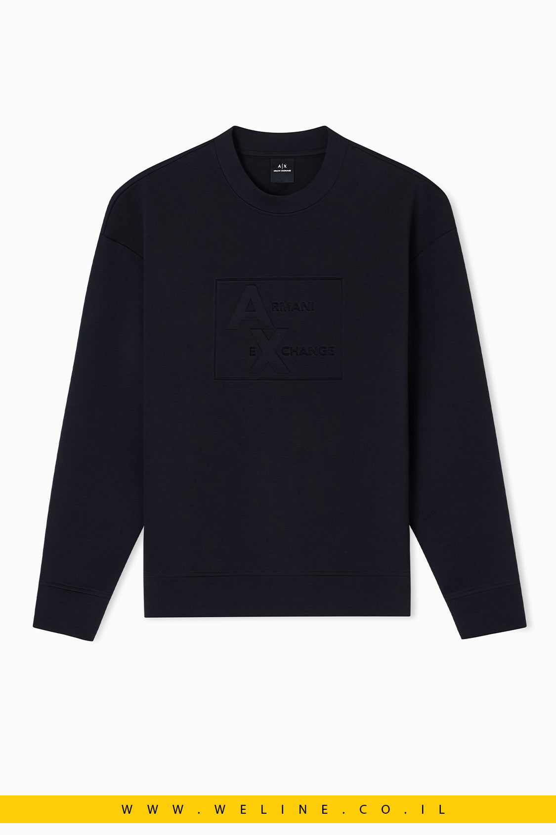 סווטשירט גברים Armani Exchange – עם לוגו מובלט