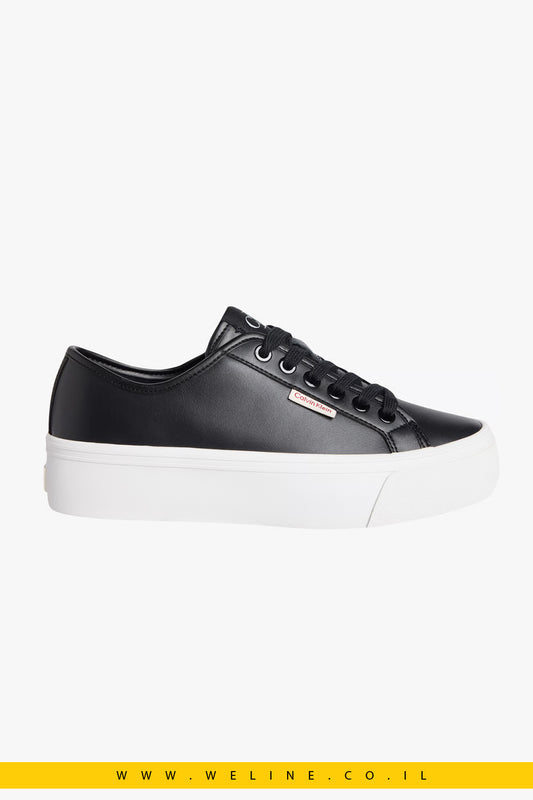 סניקרס עור Calvin Klein לנשים – שחור