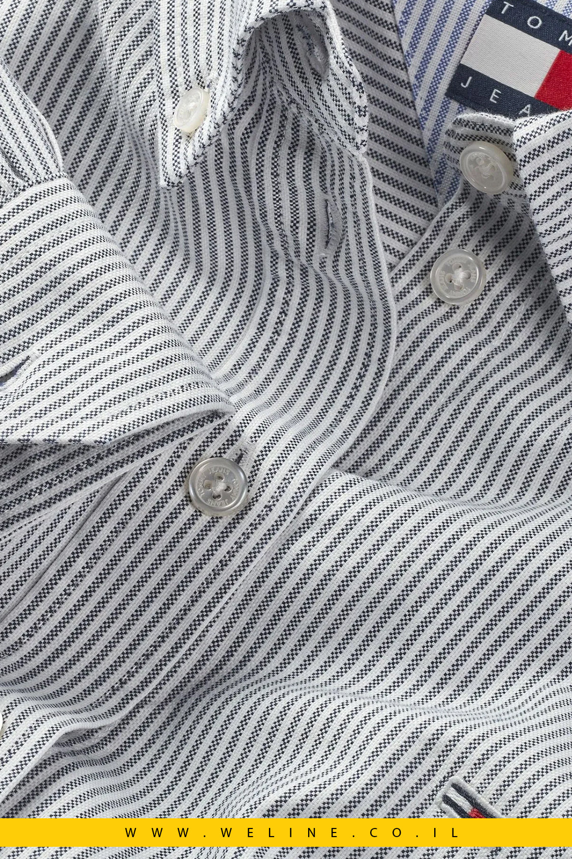 חולצת אוקספורד בגזרה רגילה עם פסים | Tommy Jeans